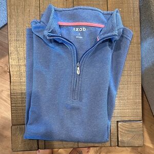 NWOT Izod Men's Zip Up Blue Sweater